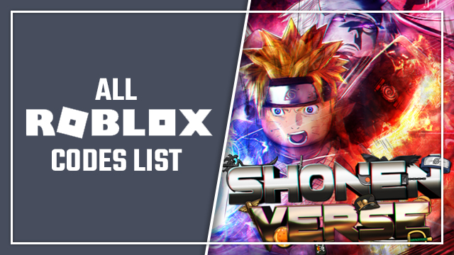 Roblox all Shonen Verse codes list