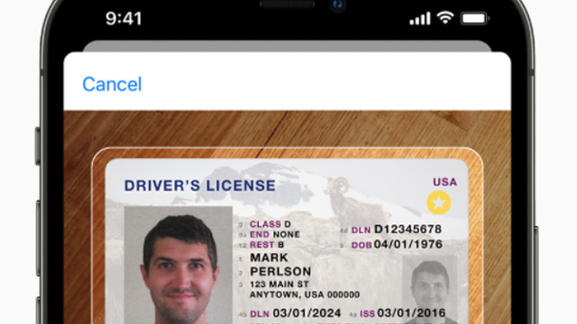 Driver's license to apple wallet