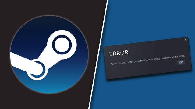 Steam Sorry you are not permitted error fix