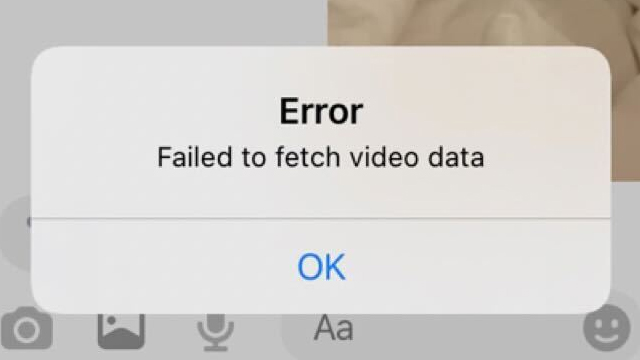 facebook messenger failed to fetch video data error fix