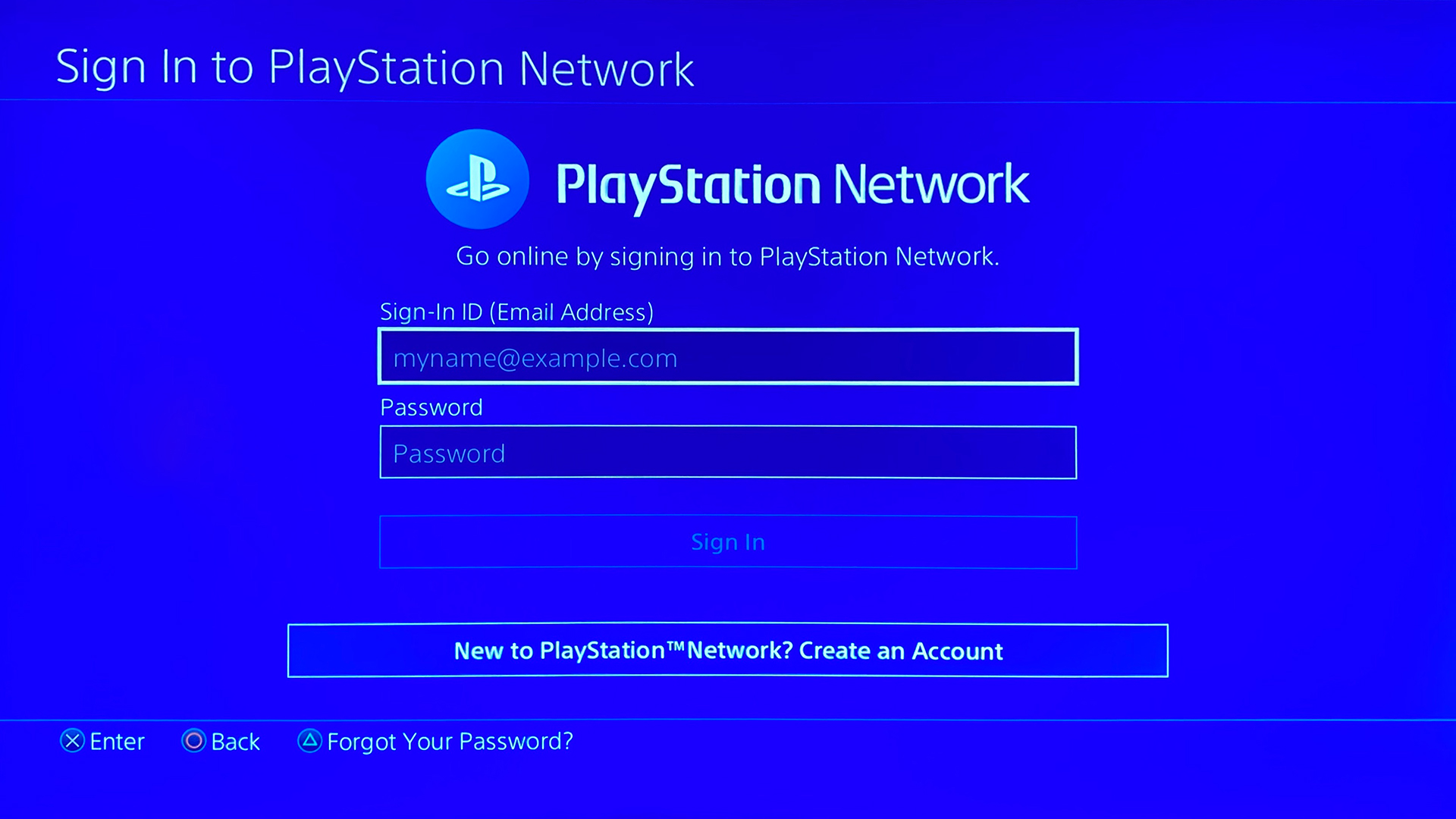 PlayStation password reset email not working