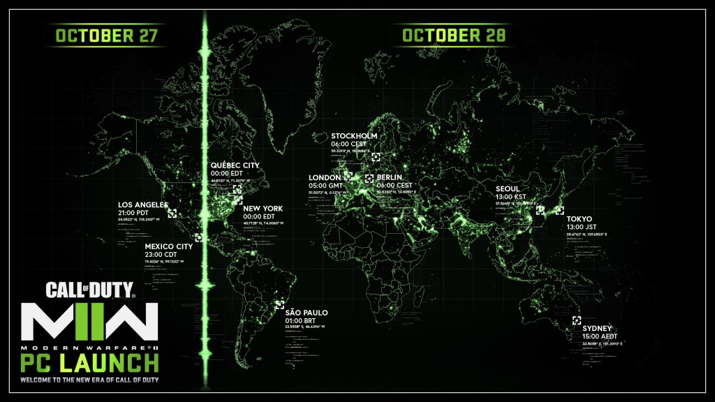 Modern Warfare 2 multiplayer release time