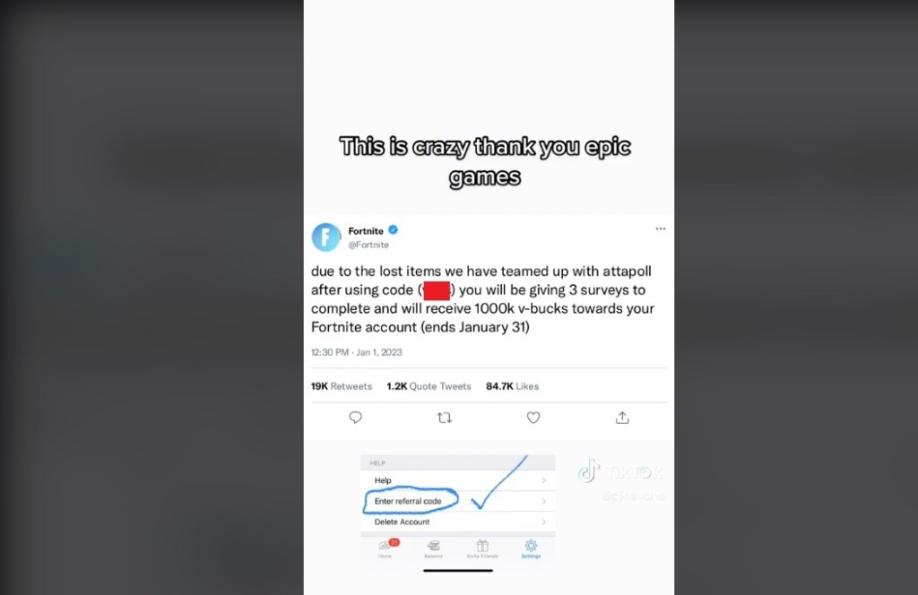 Fortnite Attapoll Tiktok Scam