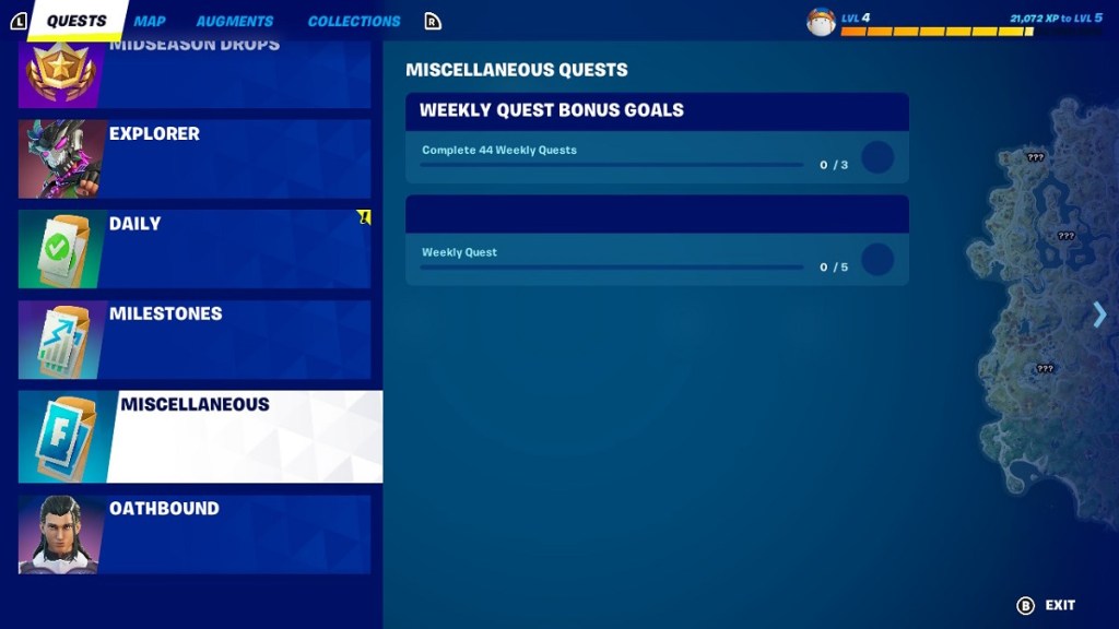 Fortnite Weekly Quests not working