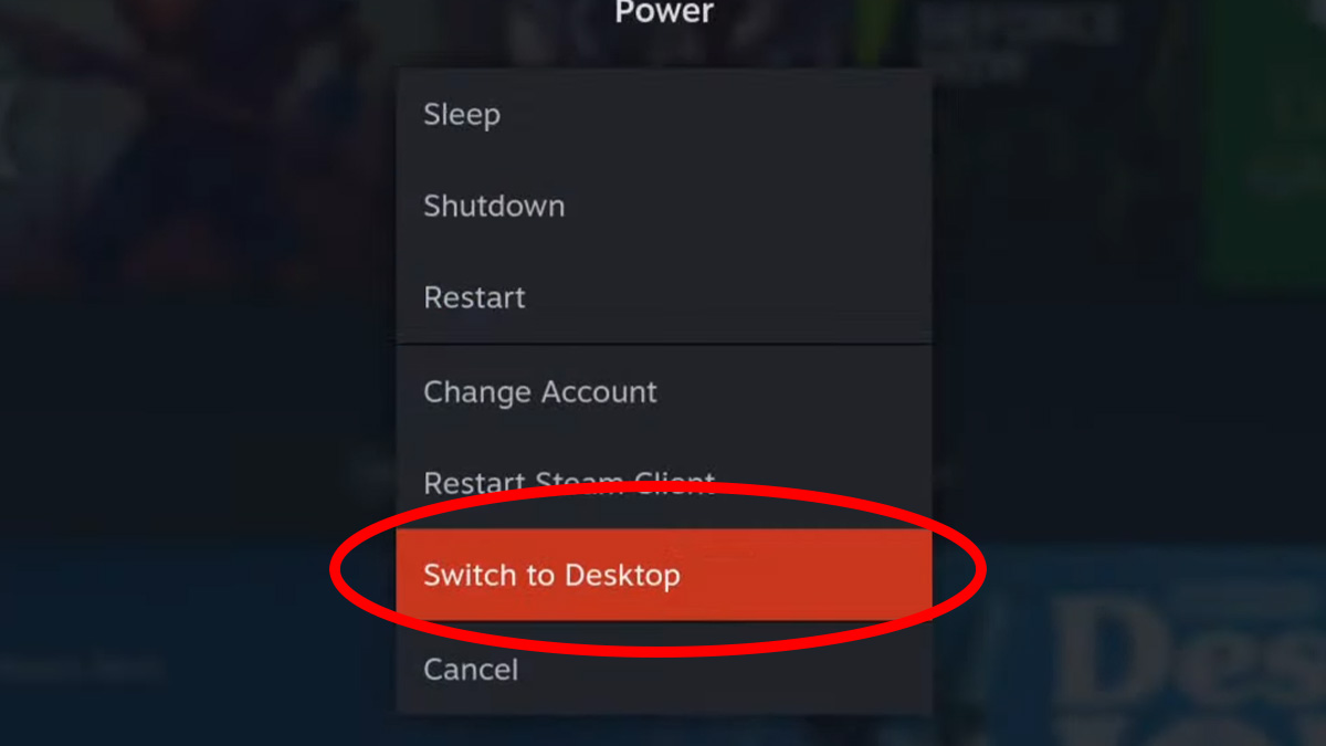 Steam Deck Switch to Desktop