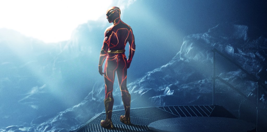 the flash poster batcave ezra miller super bowl