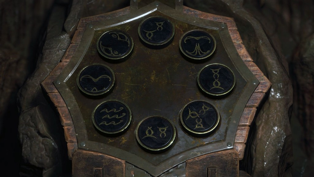 Resident Evil 4 Remake Large Cave Shrine Code Symbols Location