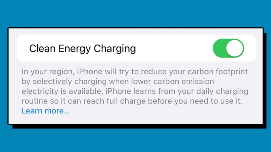 iPhone Turn Off Clean Energy Charging