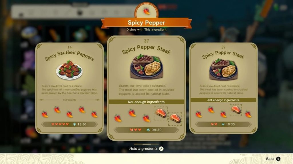 Zelda: Tears of the Kingdom: Best Cold Resistance Recipes