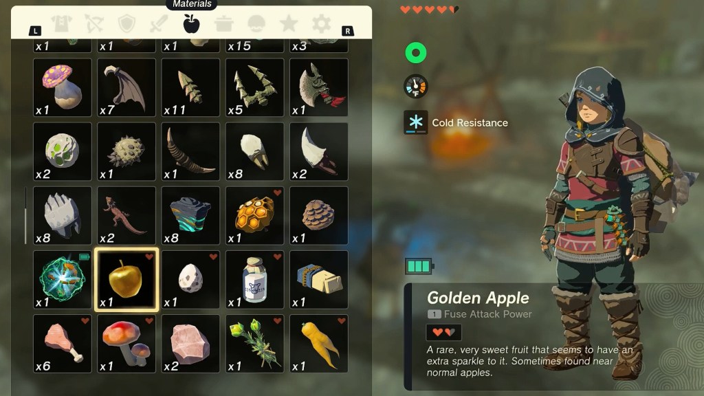 Zelda: Tears of the Kingdom Golden Apple Recipe TotK