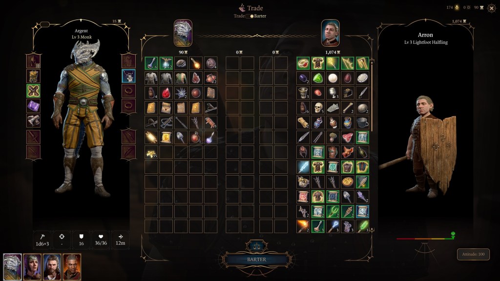 Baldur's Gate 3 Merchant Attitude Trade Affinity Vendor Prices