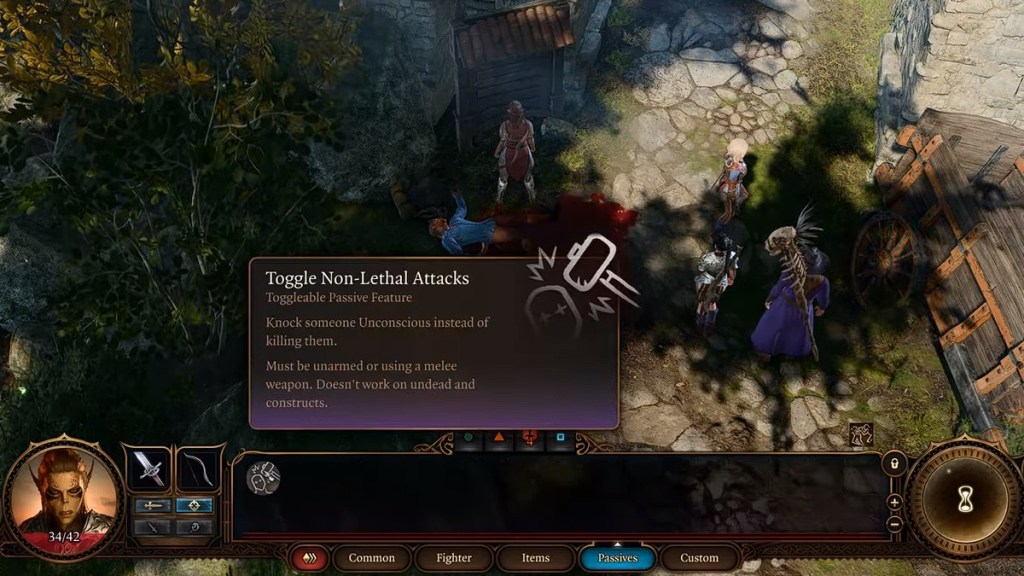 Baldur's Gate 3 Non-Lethal Attacks Not Working Bug Fix Glitch Toggle BG3