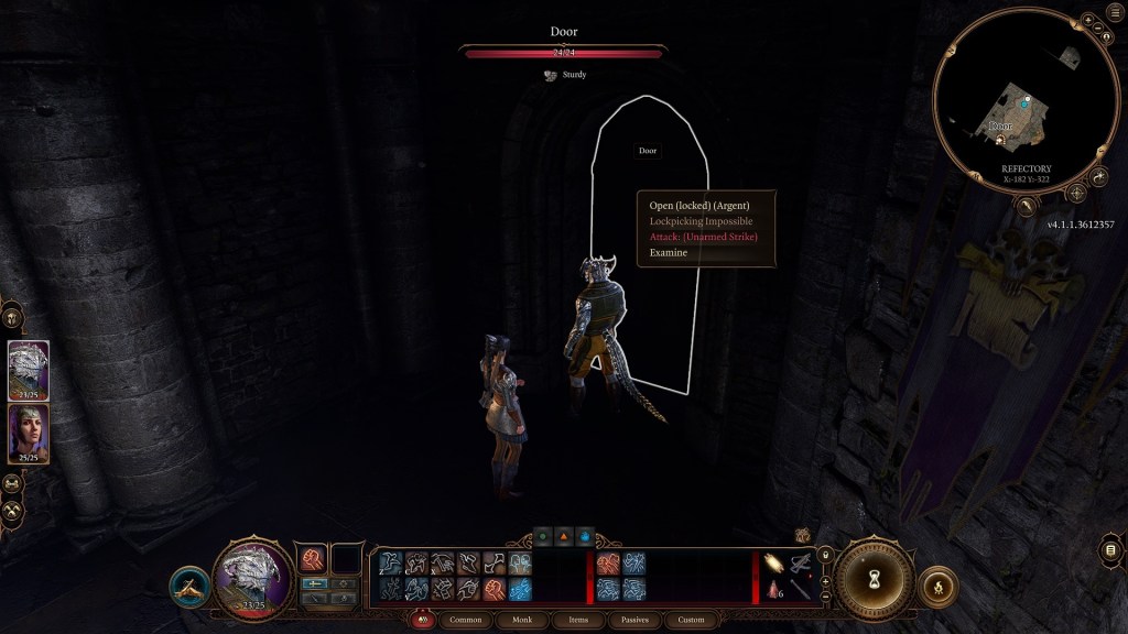 Baldur's Gate 3 Refectory Locked Door