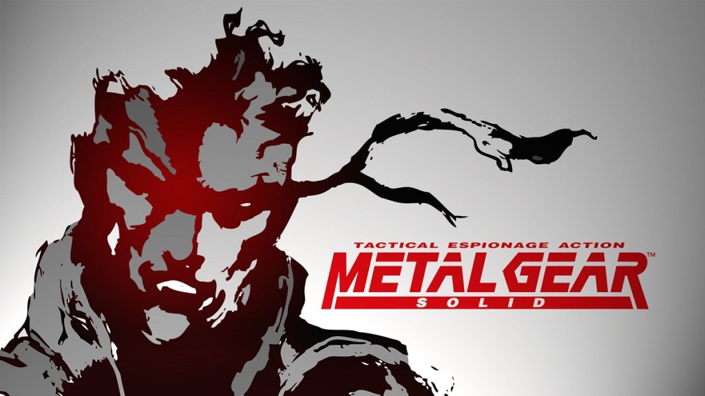 Metal Gear Solid: Solid Snake on a gray background.