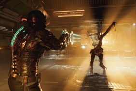 Dead Space remake: Isaac Clarke firing at an advancing Necromorph.