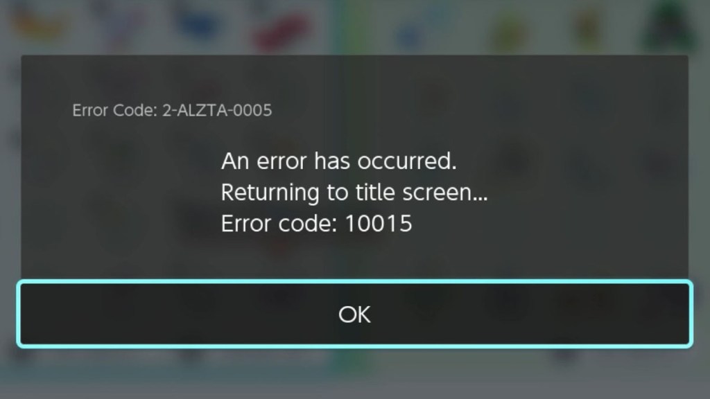 Pokemon Home Error Code 10015 2-ALZTA-0005 Fix