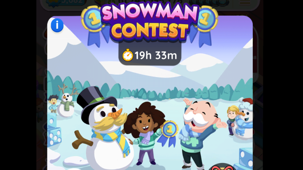 Monopoly Go Snowman Contest Milestones Rewards List January 21 22 2024 Tournament Event