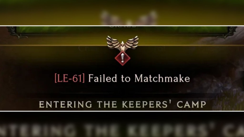 Last Epoch Failed to Matchmake Error Fix