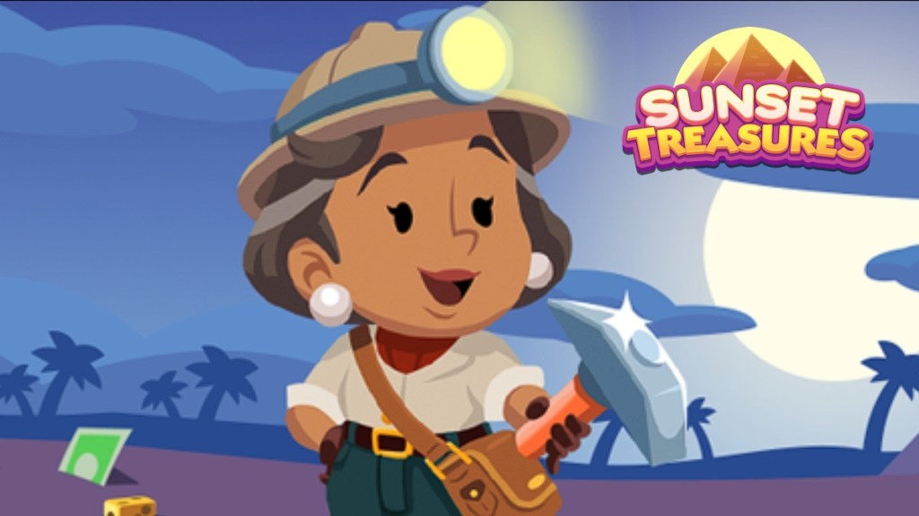 Monopoly Go Sunset Treasures Milestones Rewards Tier Prizes Digging Mini-Game Treasure Hunt