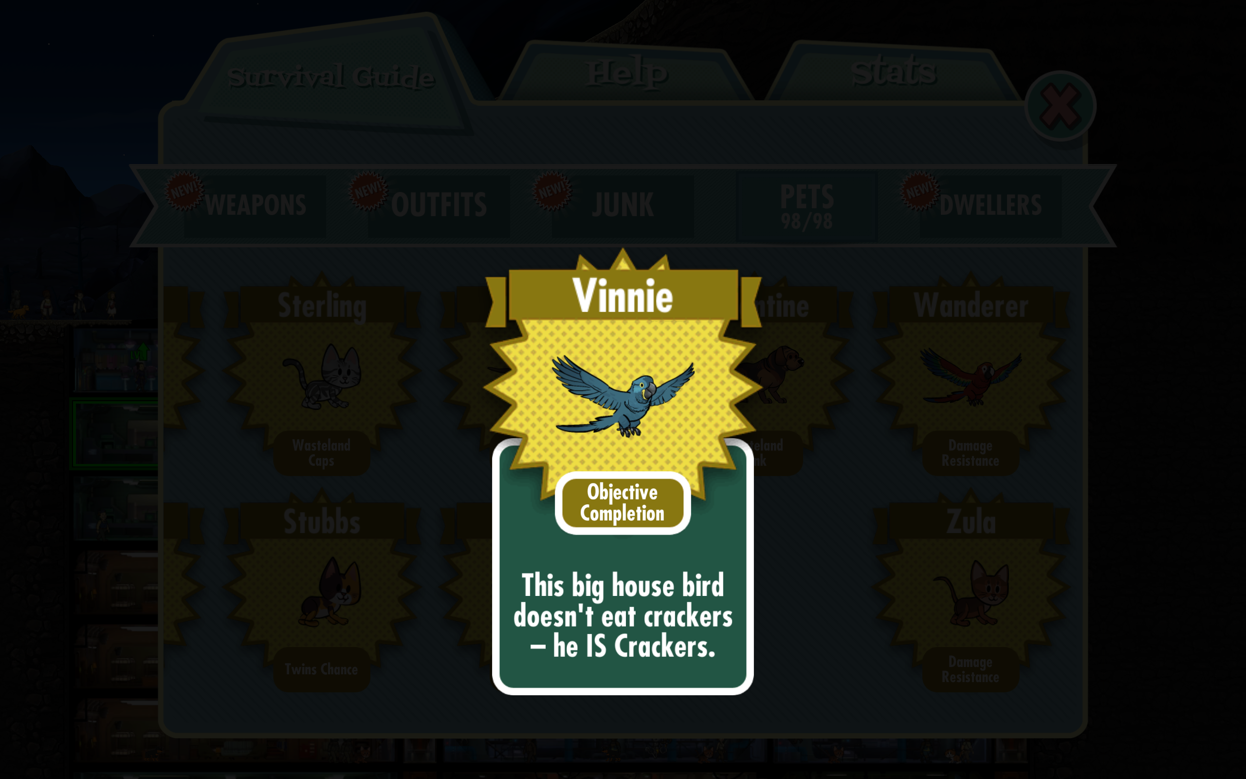 Vault-Tec Parrot - Vinnie