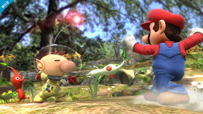 Olimar and Pikmin in Super Smash Bros U #1