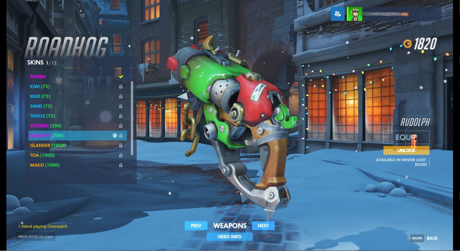 Roadhog (Rudolph) Weapon