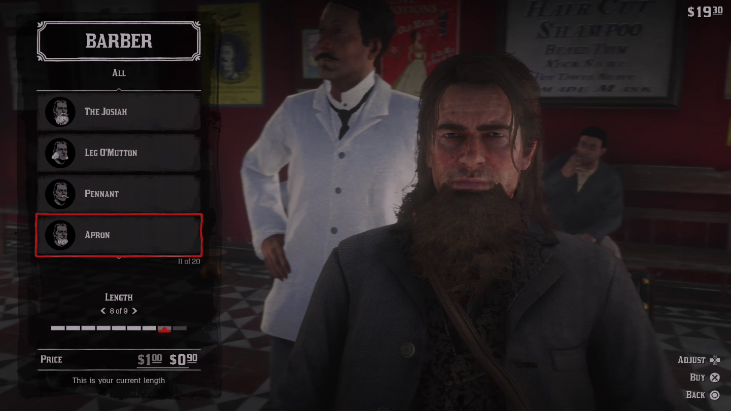 Red Dead Redemption 2 Facial Hair Apron