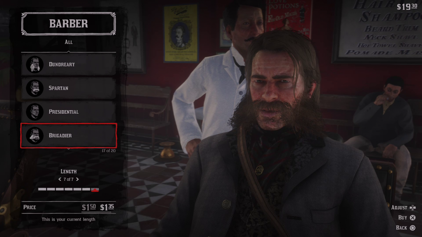 Red Dead Redemption 2 Facial Hair Brigadier