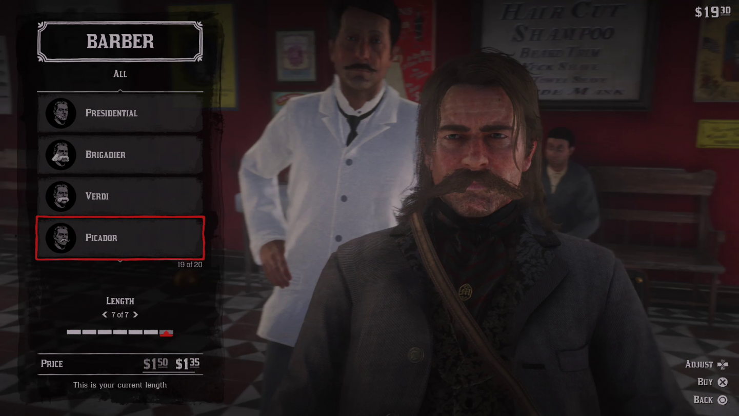 Red Dead Redemption 2 Facial Hair Picador