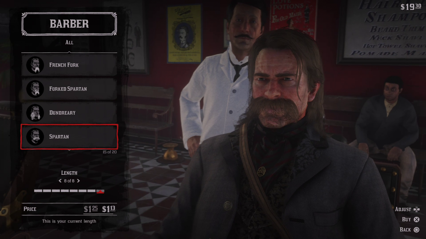 Red Dead Redemption 2 Facial Hair Spartan