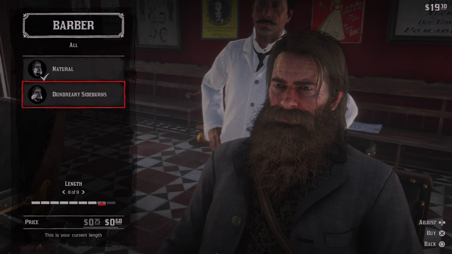 Red Dead Redemption 2 Natural Sideburns