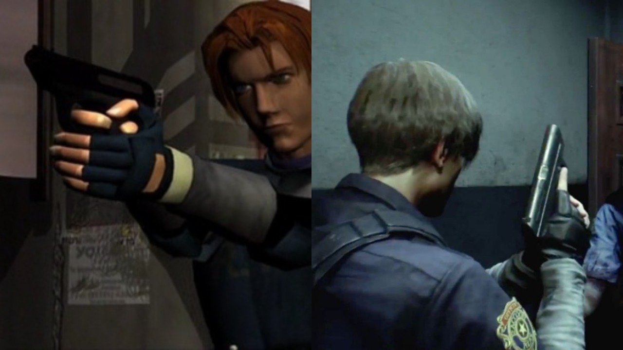 Re2 Original Vs Remake Leon Pistol